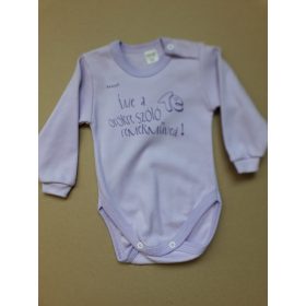 Feliratos  hosszu ujjas body